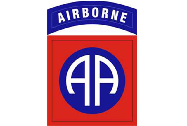 The unit patch of the 82nd All-American Airborne Division.