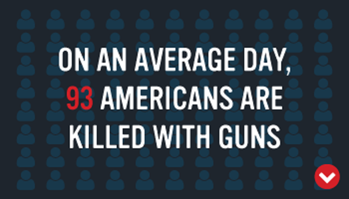 The number of people killed with guns is disturbing.
