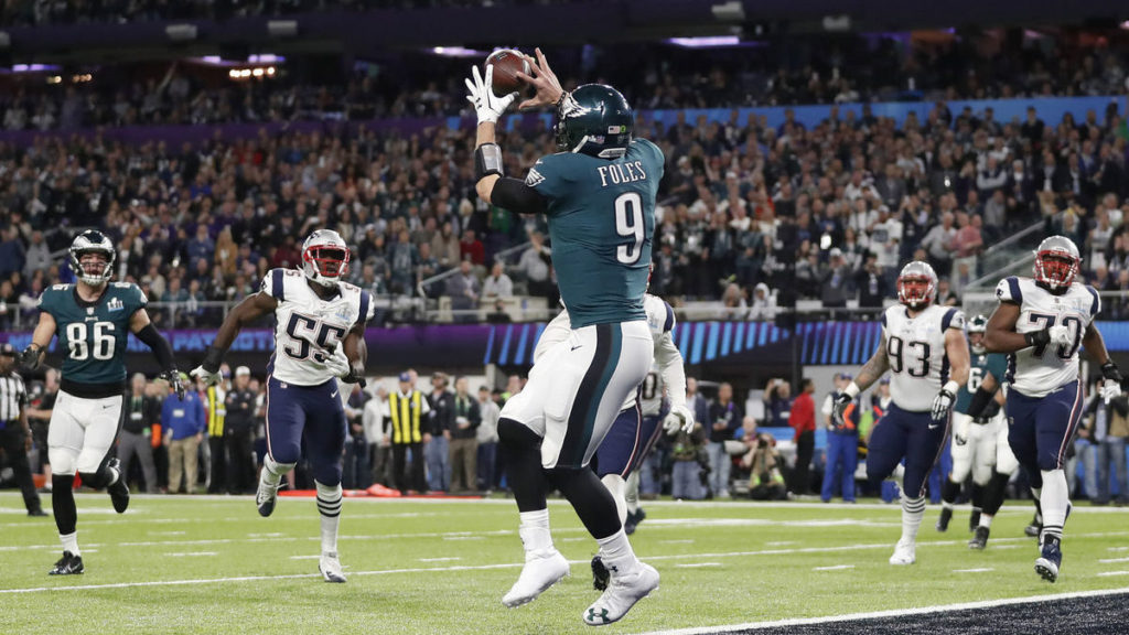 The Eagles scored on a fourth and goal play in the Super Bowl. It changed the game.